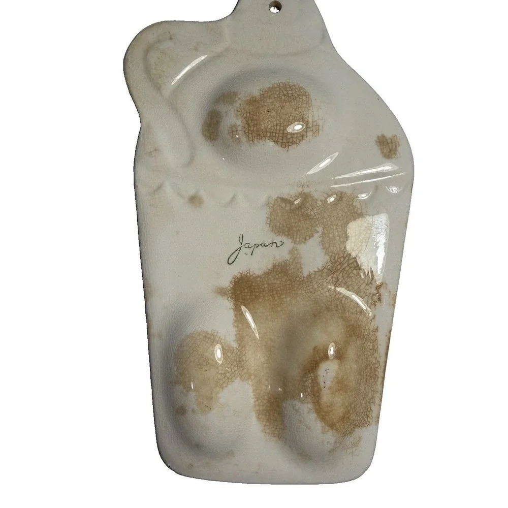 Spoon Rest Kitchen Vintage Japan OS Cream Jug Shape Fruit Wine Grapes Ceramic